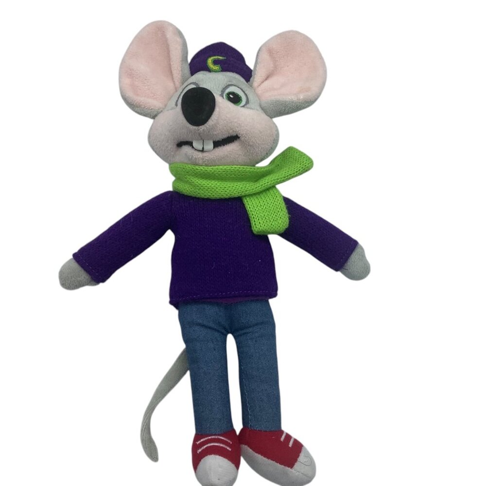 Chuck E. Cheese 2014 Limited Edition Winter Fun Mouse‎ Plush Stuffed Animal 11"